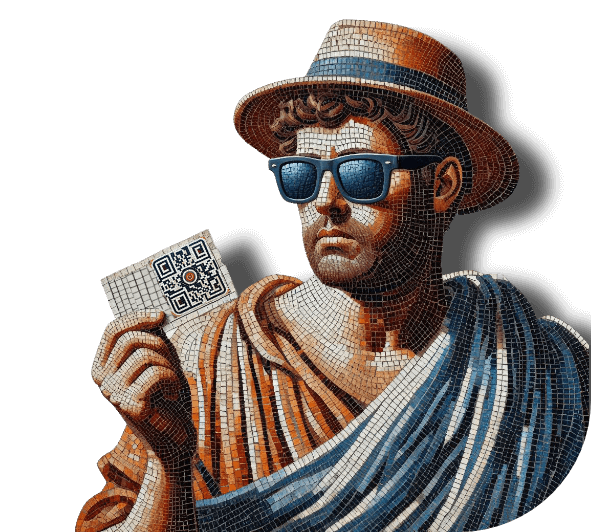 Pompeian woman with phone